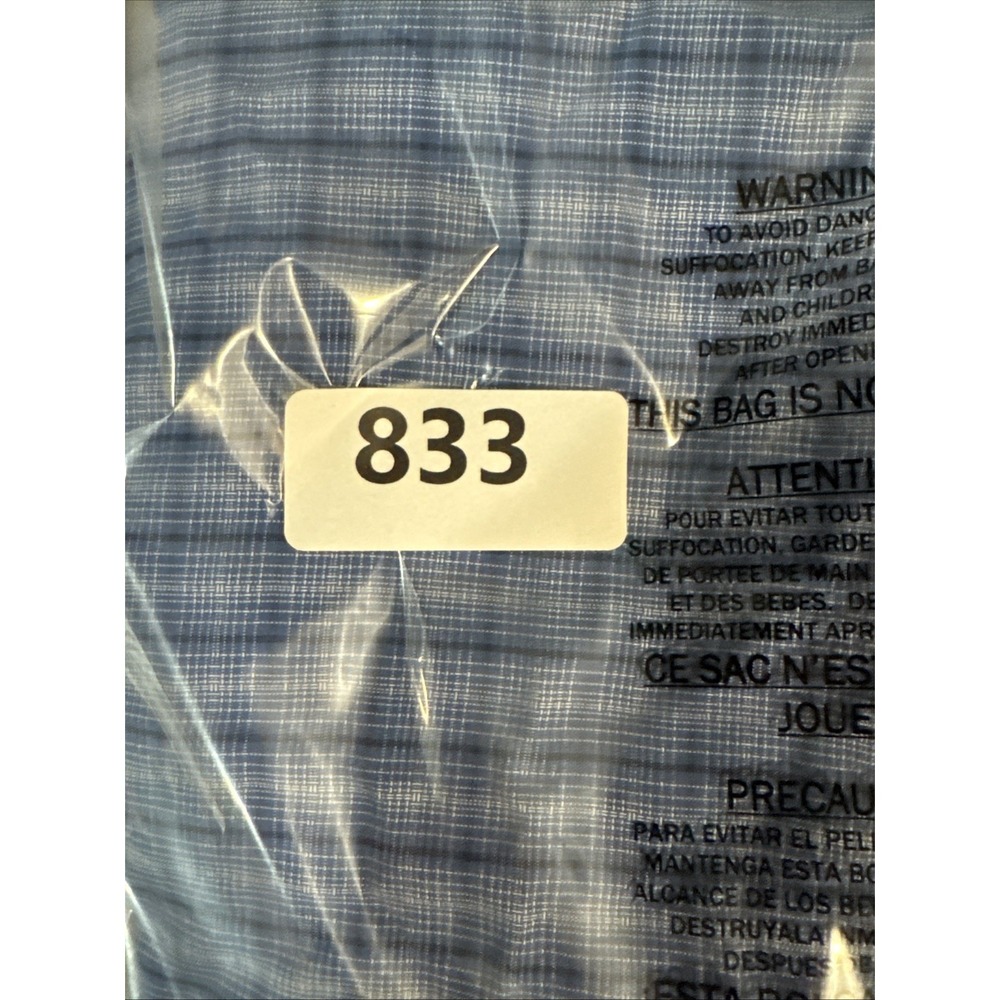 Marmot Short Sleeve Button Up Camp Shirt Mens XL Performance Blue Plaid Hike - Picture 9 of 9